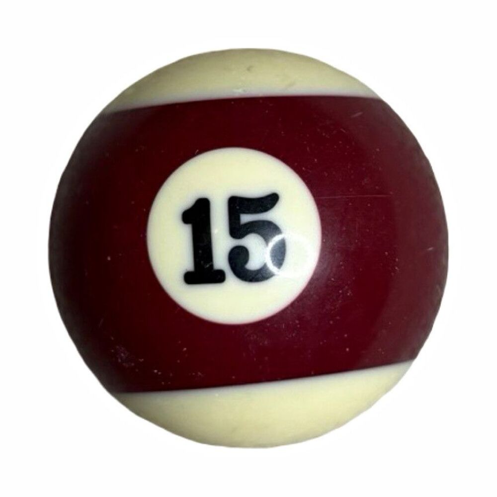 Replacement Vintage Billiard Pool Ball 2 1/4" Standard Reg Stripped red 15